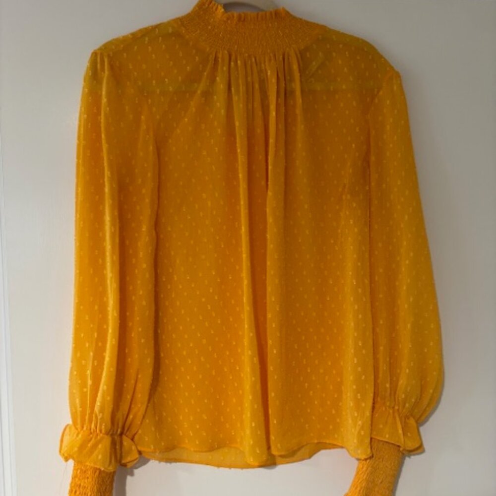 Sheer Marigold Top